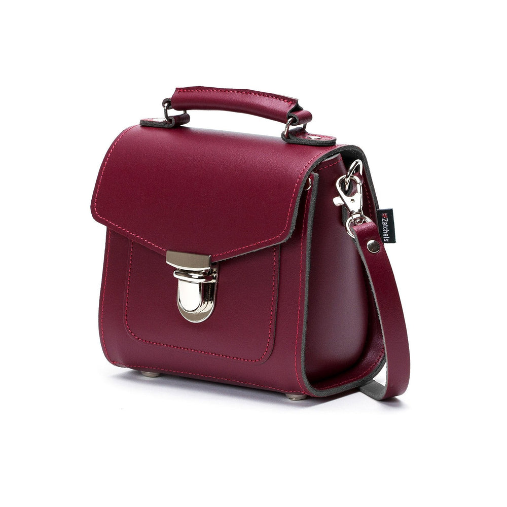 Handmade Leather Sugarcube Handbag - Oxblood-1