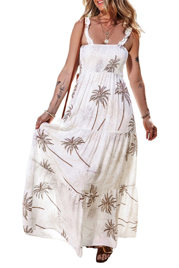 Tropical Print Maxi Dress-11